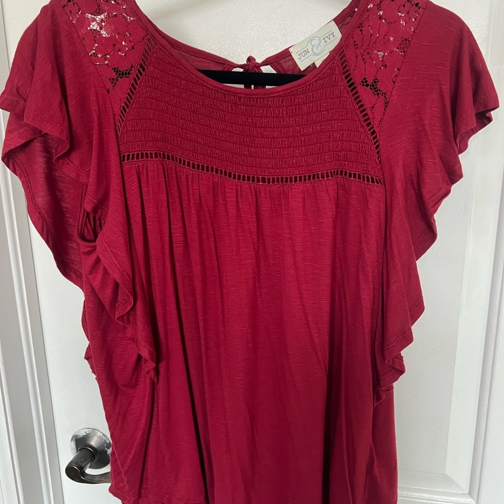 Red Women's Top by Jun and Ivy